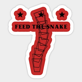 Feed the Snake (wide) Sticker